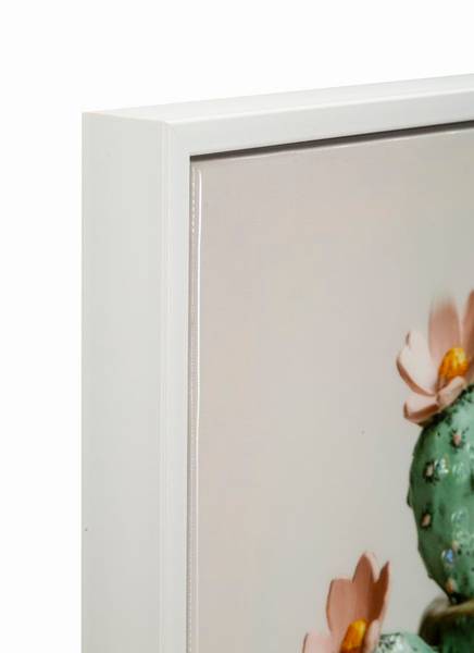 Peinture sur toile Vasetto Cactus C En partie en bois massif - 40 x 40 x 3 cm