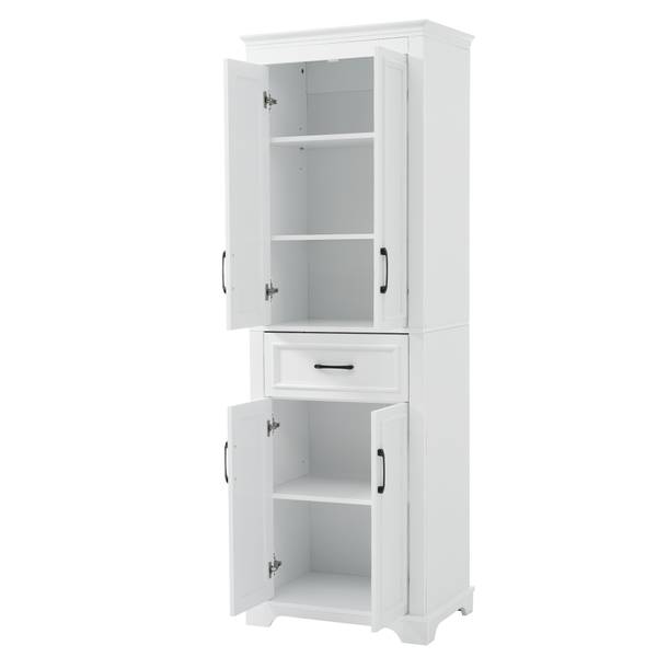 Badezimmerschrank Aphrodite Ⅲ Weiß - Holzwerkstoff - 40 x 180 x 60 cm