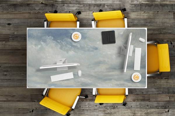 Tischmatte Caelo Grün - Polyester PVC - 100 x 50 x 1 cm