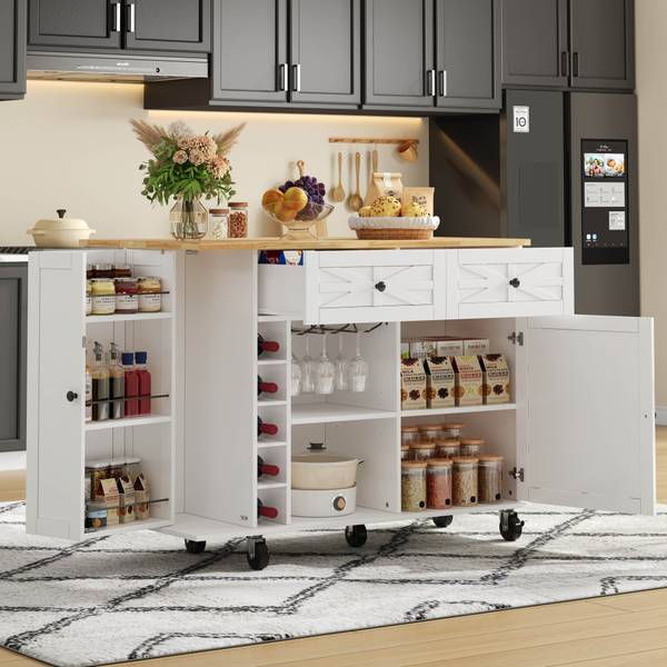 Keukenwagen WoodyLucy Ⅲ wit