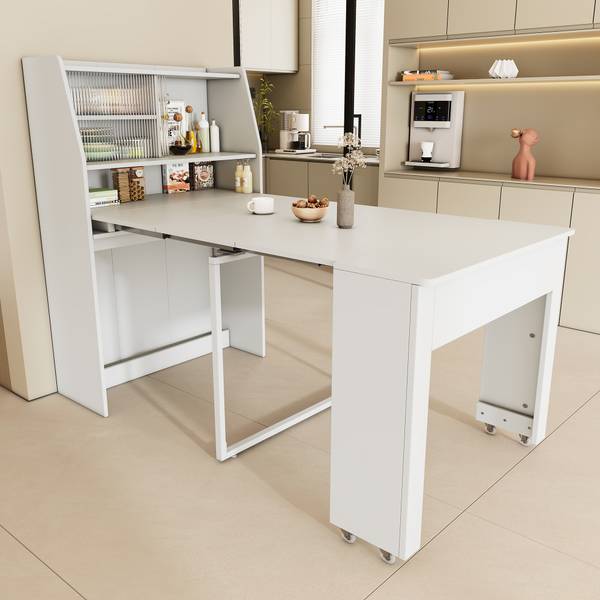 Esstisch BB1804 Weiß - Holzwerkstoff - 80 x 76 x 133 cm