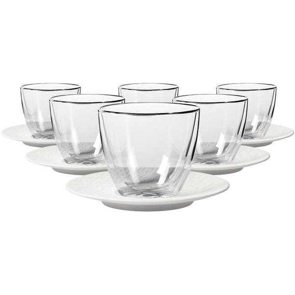 Café auLait-Set Manufacture Rock 12-tlg. Weiß - Glas - 18 x 12 x 18 cm