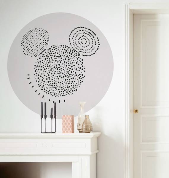 Selbstklebende Wandtattoo 612725 Grau - Vinyl - 128 x 128 x 128 cm