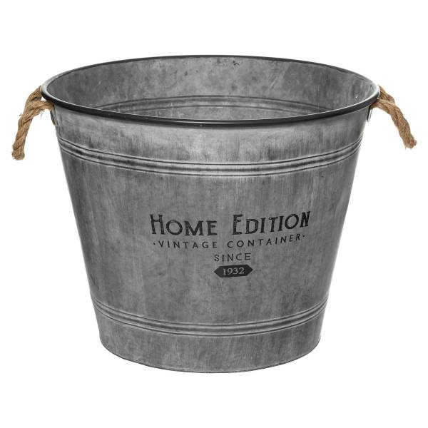 Krug COUNTRY Grau - Metall - 48 x 41 x 48 cm