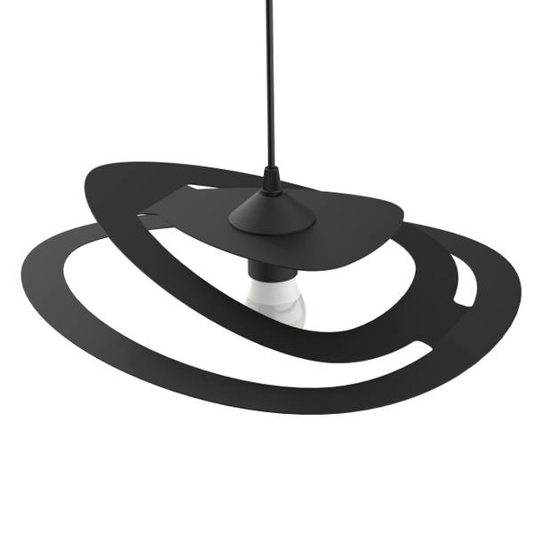 Pendelleuchte Dilate Schwarz - Metall - 40 x 8 x 40 cm