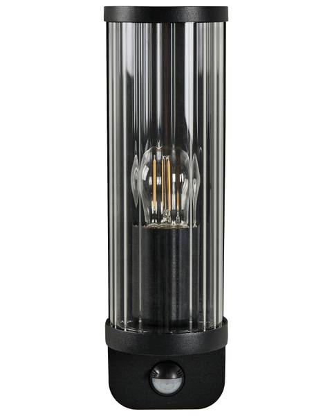 Tuin wandlamp MOSSAT zwart - metaal - 8 x 28 x 12 cm