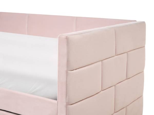 Einzelbett CHAVONNE Pink - Textil - 99 x 76 x 218 cm