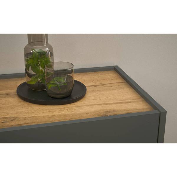 Kommode CRISP-61-123 Grau - Holzwerkstoff - 80 x 70 x 40 cm