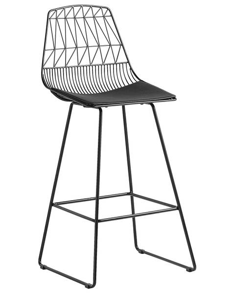 Set van 2 barstoelen PRESTON zwart - metaal - 49 x 113 x 54 cm