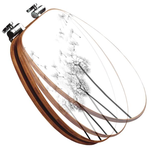 WC-Sitz mit Absenkautomatik Pusteblume 2 Bambus - Holzwerkstoff - 38 x 5 x 49 cm