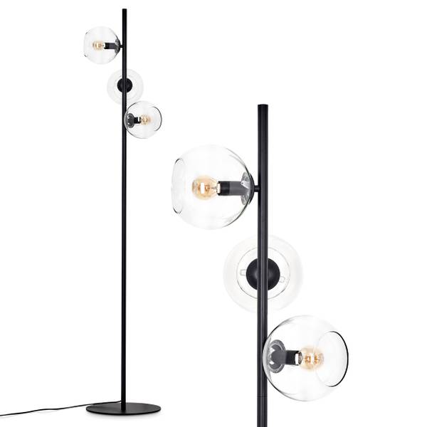 Stehlampe Cesaro Aluminium - Klarglas - 36 x 160 x 95 cm