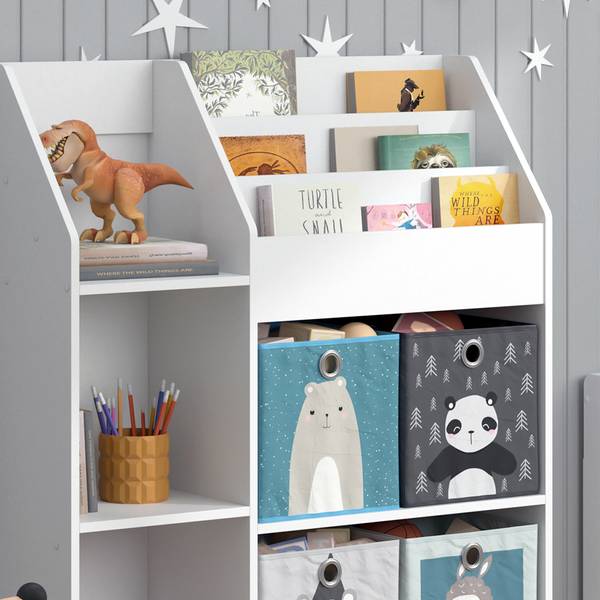 Kinderboekenkast Luigi 40290 wit - plaatmateriaal op houtbasis - 101 x 115 x 31 cm