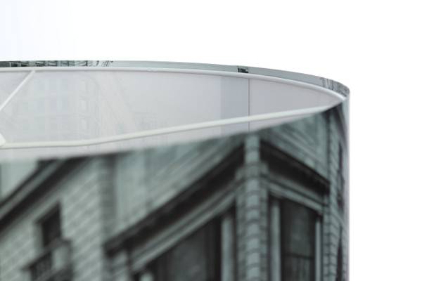 Hängeleuchte Foto City Grau - Kunststoff - 40 x 20 x 92 cm