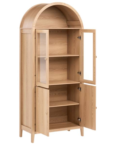 Vitrine MONTREAL Braun - Bambus - 78 x 180 x 39 cm
