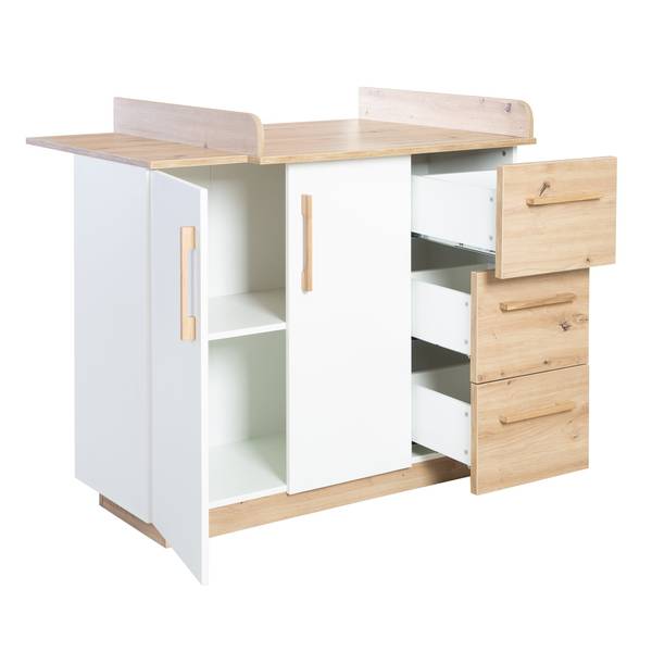 Wickelkommode Lion Weiß - Holzwerkstoff - 118 x 103 x 79 cm