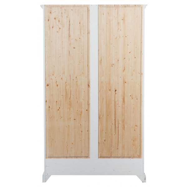 Vitrinenschrank MIA Weiß - Linde - 36 x 180 x 109 cm