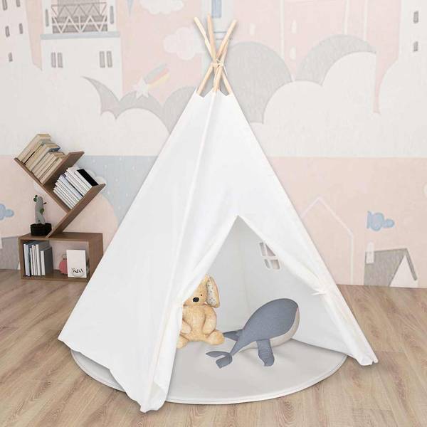 Kinderzelt 3005797 Weiß - Polyester - Kiefer - 120 x 150 x 120 cm