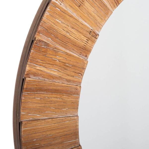 Miroir PAMELA Marron - Bois manufacturé - 3 x 83 x 83 cm