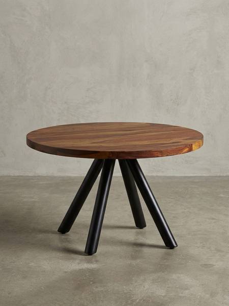 Couchtisch LERICI mit Konusbeinen Braun - Sheesham - 60 x 35 x 60 cm
