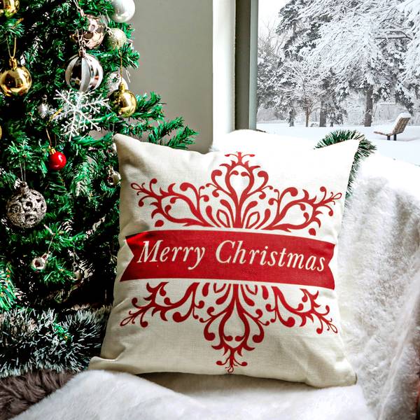 4er-Pack Kissenbezügen+706-40 Rot - Weiß - Textil - 40 x 20 x 40 cm