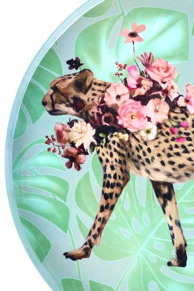Tablett Lovely Leo Metall - 30 x 2 x 30 cm