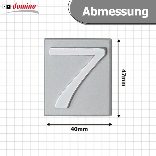 Hausnummer ZNAL Silber - Kunststoff - 40 x 47 x 1 cm