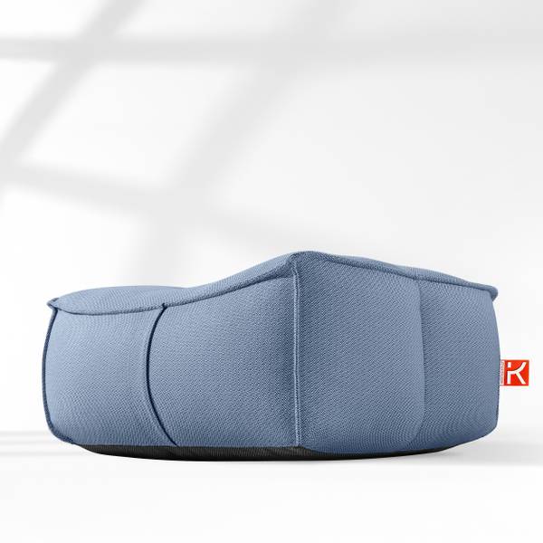 Gartenhocker LOVIA Marineblau - Weiß