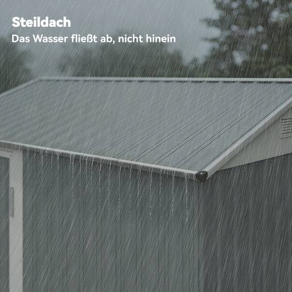 gereedschapsschuur 84H-458V00GY grijs - staal - 177 x 236 x 209 cm