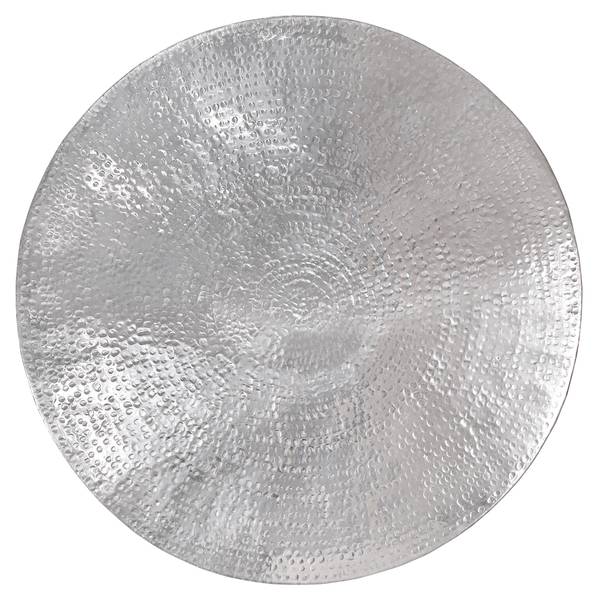 Couchtisch Silber - Samt - Aluminium - 90 x 45 x 90 cm