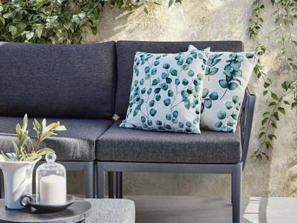 Dekokissen BOSQUE 2-tlg Grün - Weiß - Textil - 45 x 12 x 45 cm