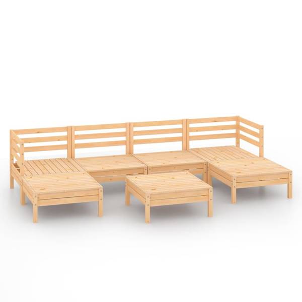 Gartenmöbel Set 3010617 (7-teilig) Braun - Kiefer - 64 x 29 x 64 cm