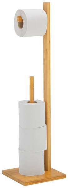 Toilettenpapierhalter ANNI Beige - Holz teilmassiv - 19 x 71 x 19 cm