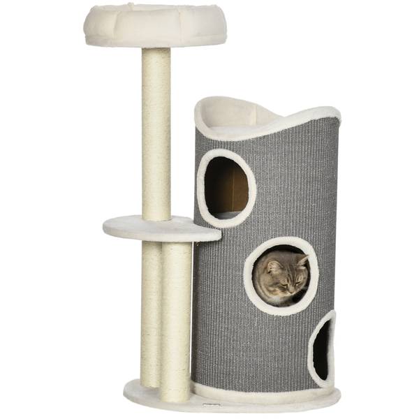 Katzenbaum BB7246 Weiß - Massivholz - 47 x 44 x 85 cm