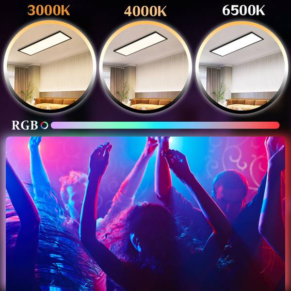 LED Panel Deckenlampe Dimmbar Liepins II 120 x 6 x 30 cm