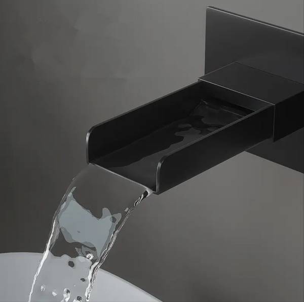 Waschbecken wasserhahn 007 Schwarz - Messing - 23 x 10 x 14 cm