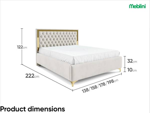 Polsterbett ARONA Dunkelgrau