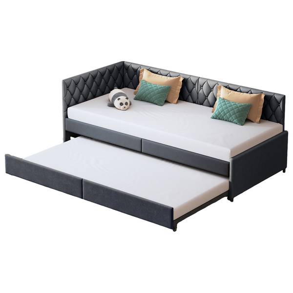 Polsterbett Schlafsofa QHUI7 Grau