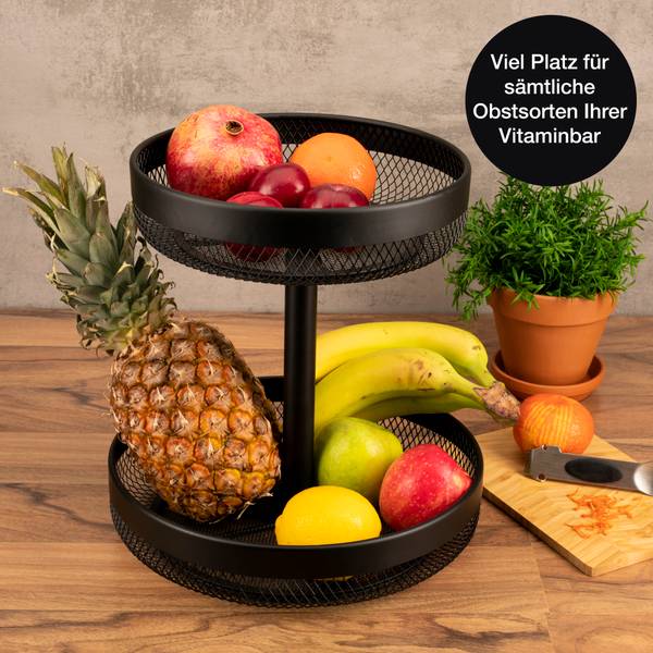 Obst Metall Etagere 2 Etagen + Schäler kaufen