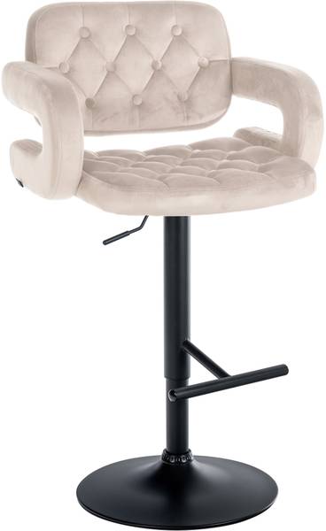Barkruk Dublin wit - velours - 62 x 103 x 55 cm