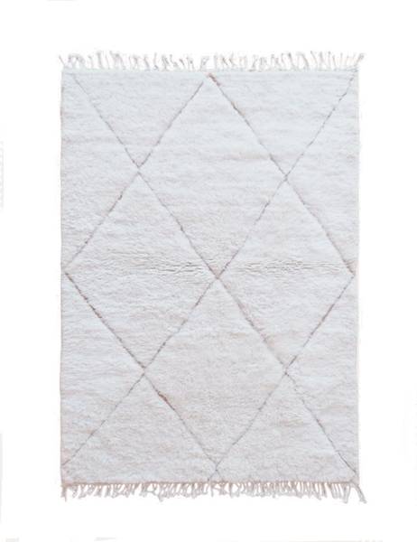 Teppich BERBER Weiß - Naturfaser - 128 x 188 x 128 cm