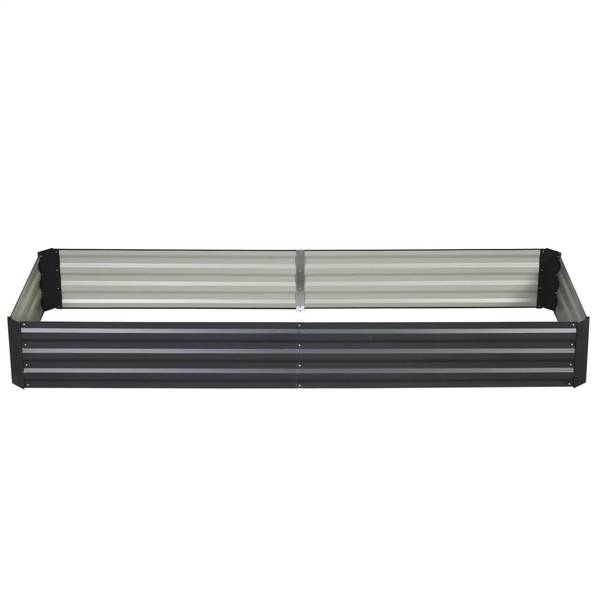 Hochbeet BB5495 Grau - Metall - 91 x 30 x 241 cm