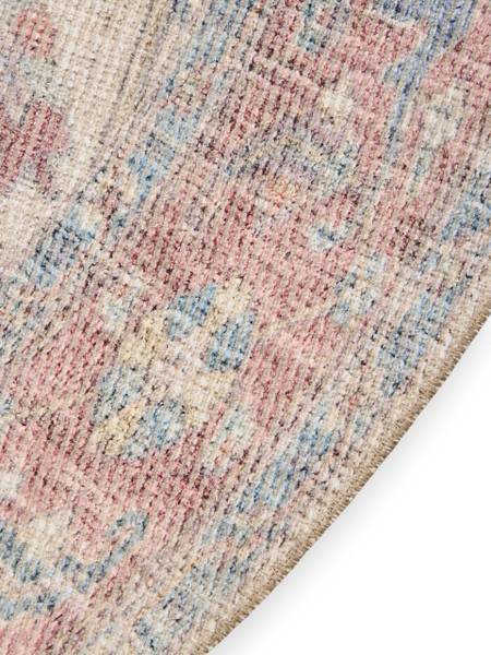 Tapis Lorenzo Rouge - Blanc - Polyester - 240 x 1 x 240 cm