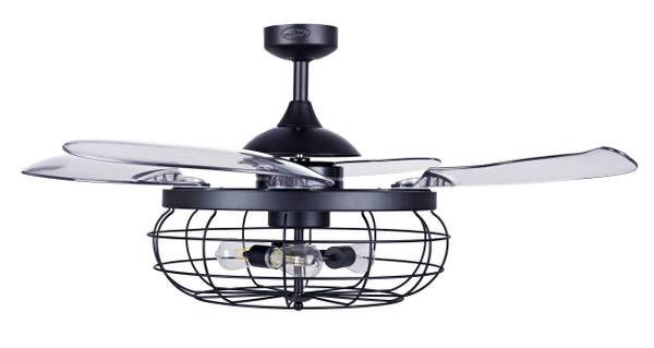 Deckenventilator Industri Schwarz