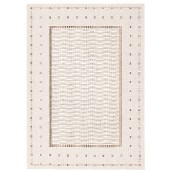 In & Outdoor Teppich  Campus Bordüre Beige - Textil - 80 x 1 x 150 cm