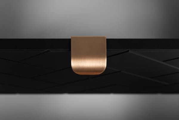 Badezimmerschrank Cubic Schwarz - Gold