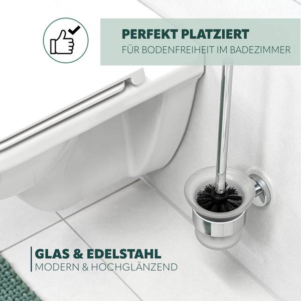 Badezimmer-Zubehör-Set Lucente (2er Set) Silber - Metall - 16 x 11 x 6 cm