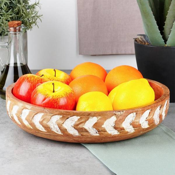 Schüssel 259690 Braun - Massivholz - 31 x 7 x 31 cm
