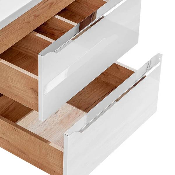 Waschtisch TOSKANA-56-459 Weiß - Holzwerkstoff - 141 x 75 x 46 cm