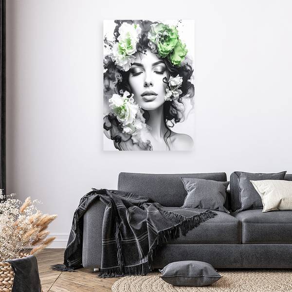 Wandbild Frau 80 x 120 cm
