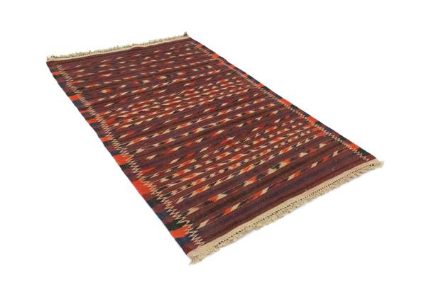 Orientteppich Oriental Braun - Wolle - 112 x 1 x 190 cm